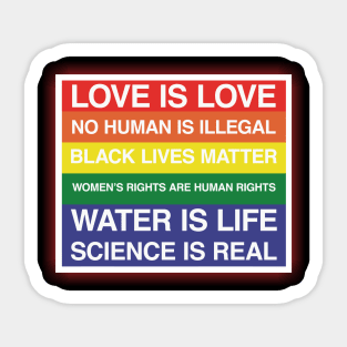 Pride Love And Rights Sticker